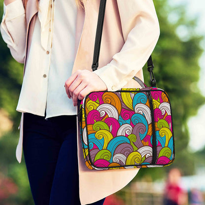 Colorful Surfing Wave Pattern Print Shoulder Strap Bible Bag