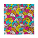 Colorful Surfing Wave Pattern Print Silk Bandana