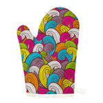 Colorful Surfing Wave Pattern Print Single Oven Mitt