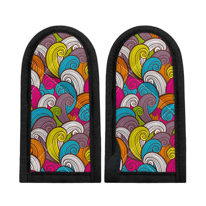 Colorful Surfing Wave Pattern Print Skillet Handle Cover