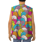 Colorful Surfing Wave Pattern Print Sleeveless Baseball Jersey