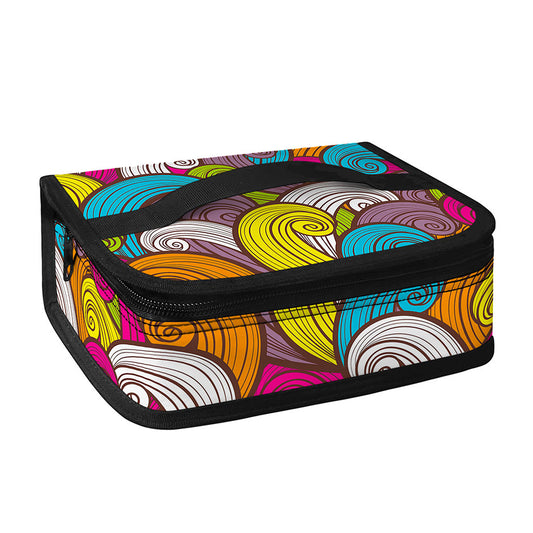Colorful Surfing Wave Pattern Print Small Lunch Bag