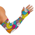 Colorful Surfing Wave Pattern Print Sun Protection Arm Sleeves