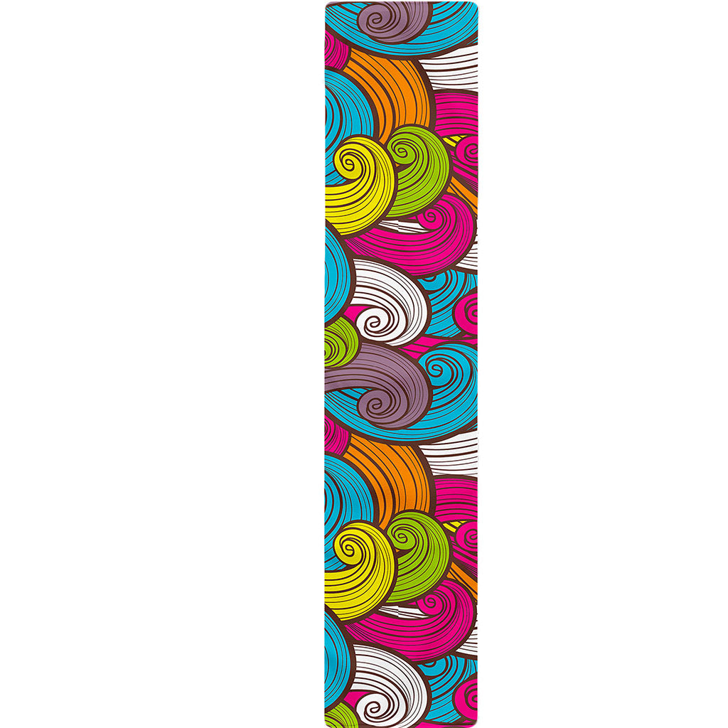 Colorful Surfing Wave Pattern Print Table Runner