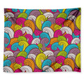 Colorful Surfing Wave Pattern Print Tapestry