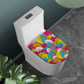 Colorful Surfing Wave Pattern Print Toilet Lid Cover