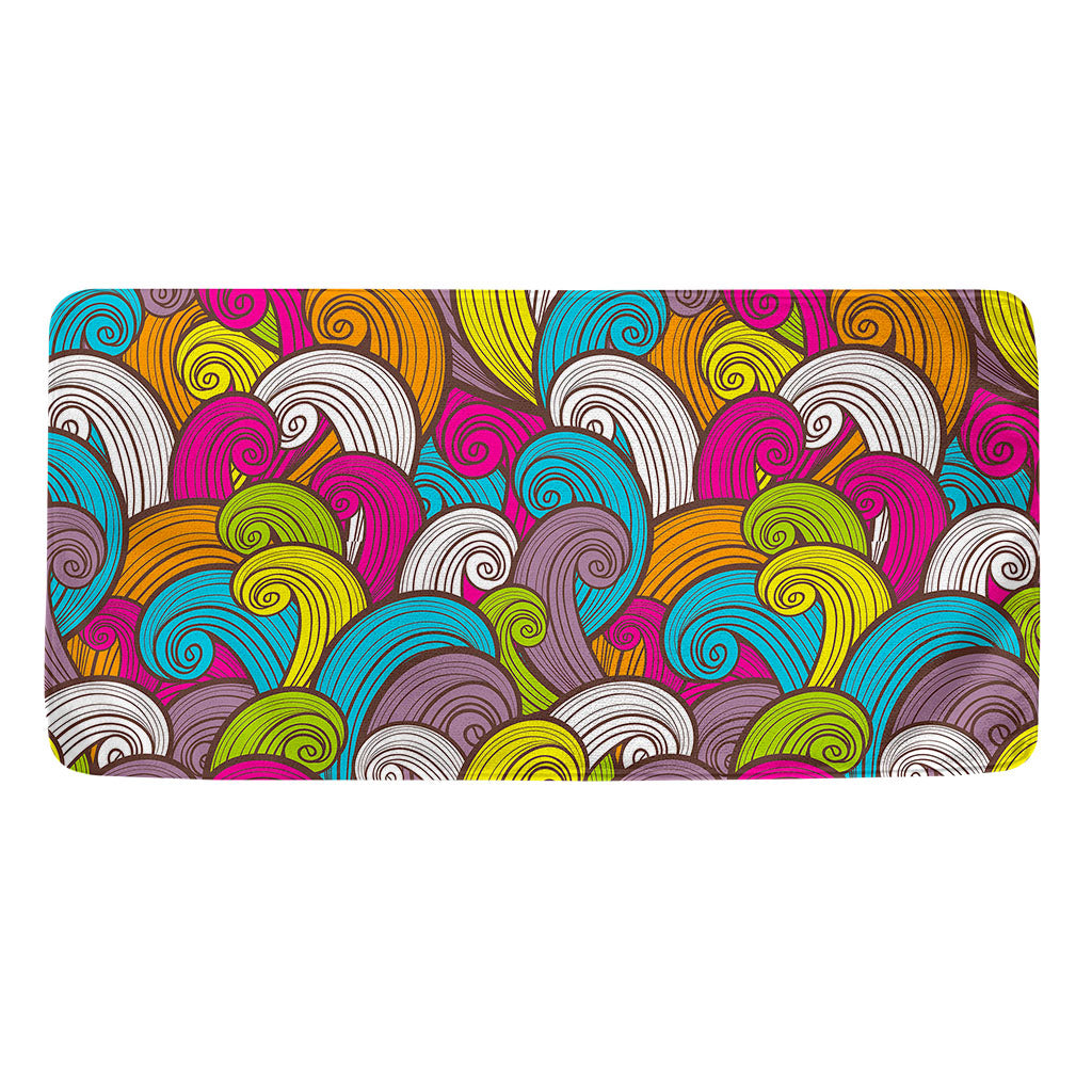 Colorful Surfing Wave Pattern Print Towel