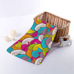 Colorful Surfing Wave Pattern Print Towel