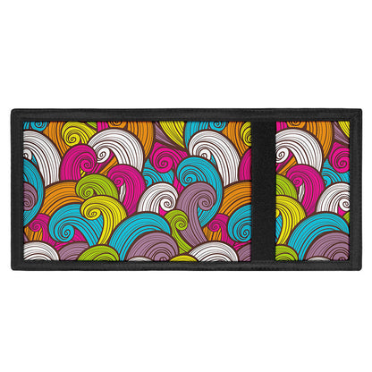 Colorful Surfing Wave Pattern Print Trifold Wallet