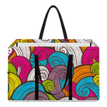 Colorful Surfing Wave Pattern Print Utility Tote Bag