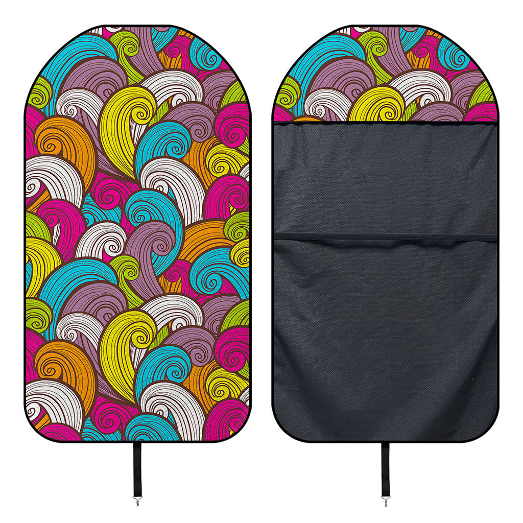 Colorful Surfing Wave Pattern Print Waterproof Car Seat Cover