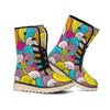 Colorful Surfing Wave Pattern Print Winter Boots