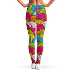 Colorful Surfing Wave Pattern Print Women's Leggings