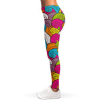 Colorful Surfing Wave Pattern Print Women's Leggings