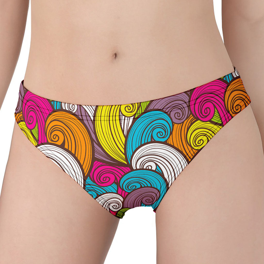 Colorful Surfing Wave Pattern Print Women's Panties