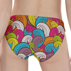 Colorful Surfing Wave Pattern Print Women's Panties