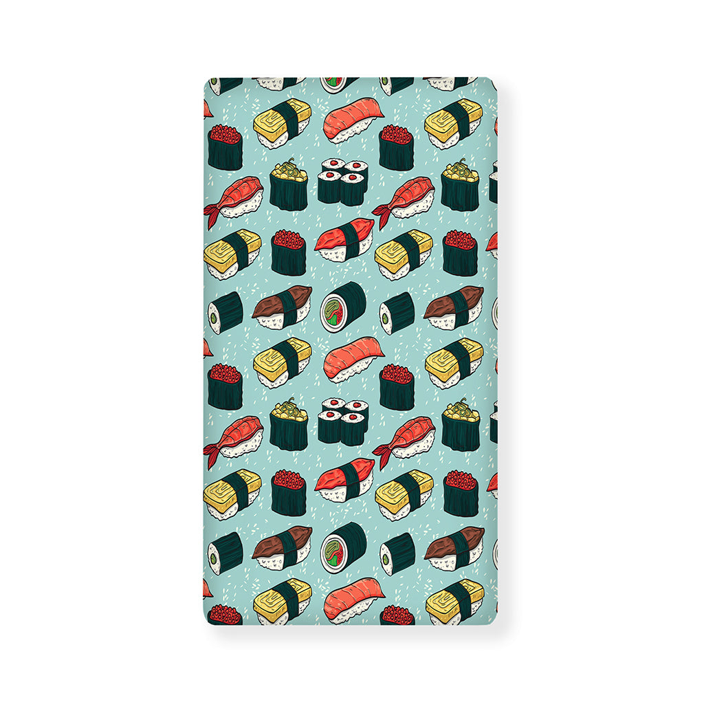 Colorful Sushi And Rolls Pattern Print Baby Crib Sheet