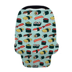 Colorful Sushi And Rolls Pattern Print Baby Seat Cover