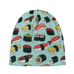 Colorful Sushi And Rolls Pattern Print Beanie