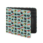 Colorful Sushi And Rolls Pattern Print Bifold Wallet