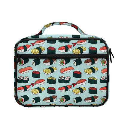 Colorful Sushi And Rolls Pattern Print Briefcase Bible Bag