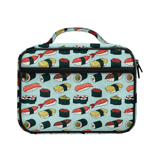 Colorful Sushi And Rolls Pattern Print Briefcase Bible Bag