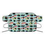 Colorful Sushi And Rolls Pattern Print Car Windshield Snow Cover