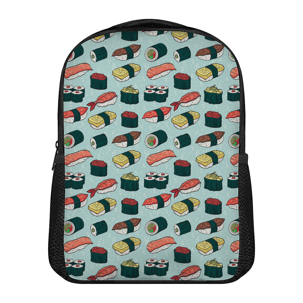 Colorful Sushi And Rolls Pattern Print Casual Backpack