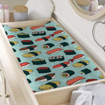 Colorful Sushi And Rolls Pattern Print Changing Pad Cover
