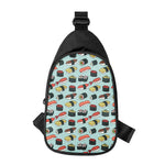 Colorful Sushi And Rolls Pattern Print Chest Bag