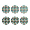 Colorful Sushi And Rolls Pattern Print Coaster Set