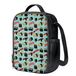 Colorful Sushi And Rolls Pattern Print Crossbody Lunch Bag