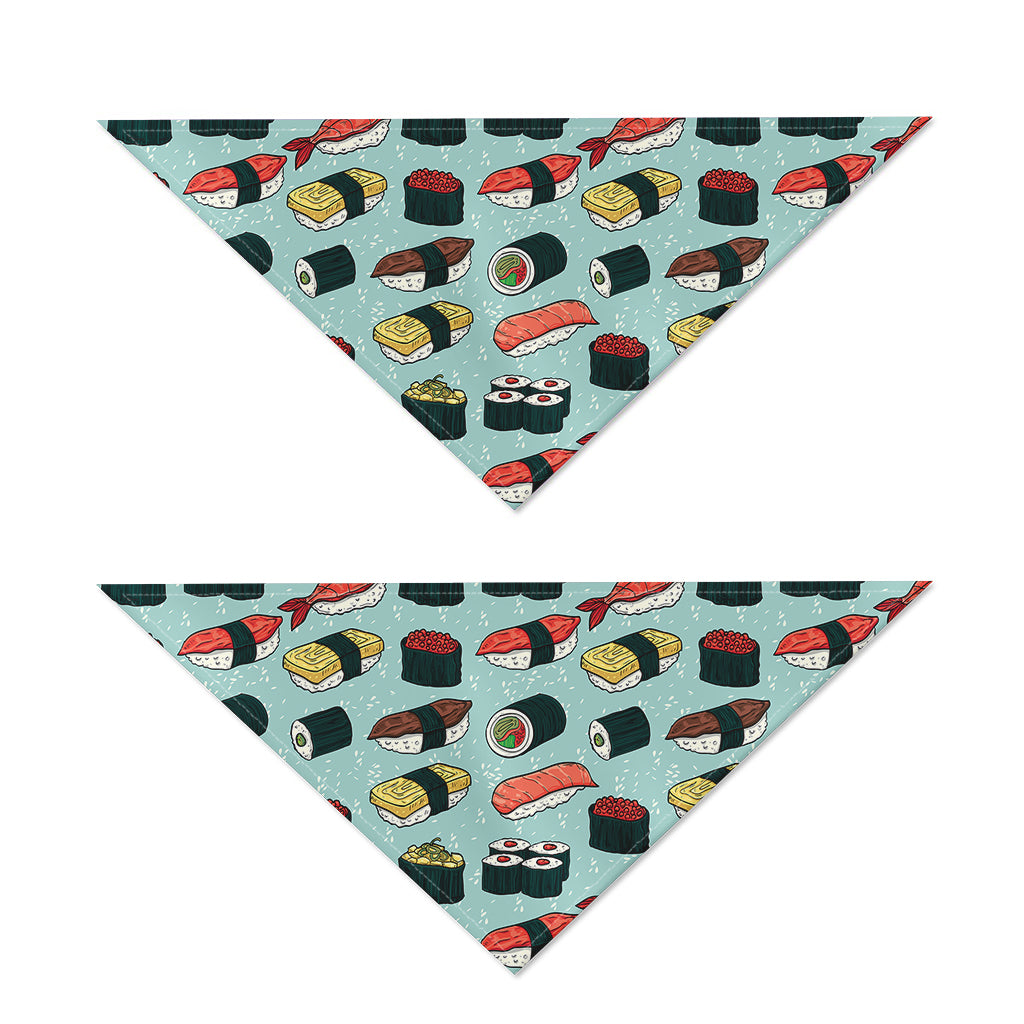 Colorful Sushi And Rolls Pattern Print Dog Bandana