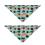 Colorful Sushi And Rolls Pattern Print Dog Bandana