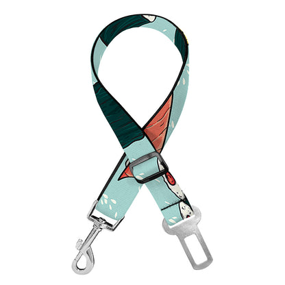 Colorful Sushi And Rolls Pattern Print Dog Seat Belt