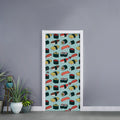 Colorful Sushi And Rolls Pattern Print Door Sticker