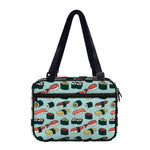 Colorful Sushi And Rolls Pattern Print Double Strap Bible Bag