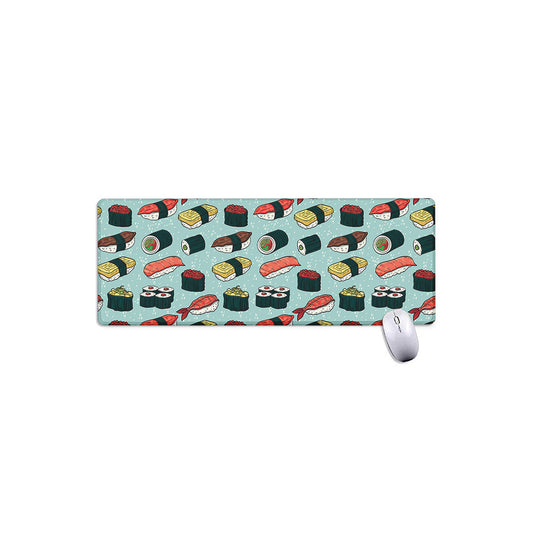 Colorful Sushi And Rolls Pattern Print Extended Mouse Pad