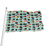 Colorful Sushi And Rolls Pattern Print Flag