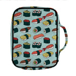 Colorful Sushi And Rolls Pattern Print Front Pocket Bible Bag