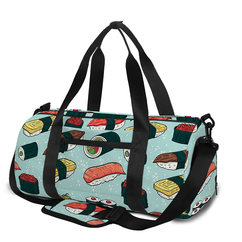 Colorful Sushi And Rolls Pattern Print Gym Bag