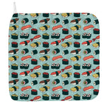 Colorful Sushi And Rolls Pattern Print Hand Towel