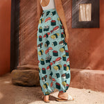 Colorful Sushi And Rolls Pattern Print Harem Pants