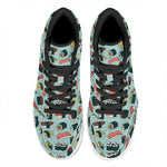 Colorful Sushi And Rolls Pattern Print High Top Leather Sneakers