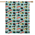 Colorful Sushi And Rolls Pattern Print House Flag