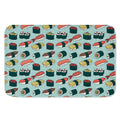 Colorful Sushi And Rolls Pattern Print Indoor Door Mat
