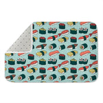 Colorful Sushi And Rolls Pattern Print Indoor Door Mat