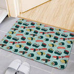 Colorful Sushi And Rolls Pattern Print Indoor Door Mat