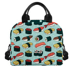 Colorful Sushi And Rolls Pattern Print Insulated Lunch Bag