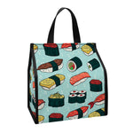 Colorful Sushi And Rolls Pattern Print Insulated Lunch Tote